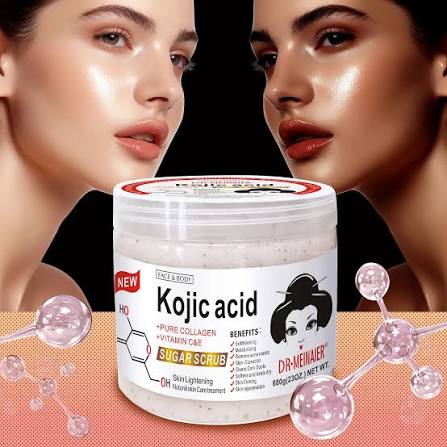 سكراب الوجه والجسم Kojic Acid 3in1 | تقشير عميق وتفتيح وتوحيد لون البشرة