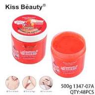 سكراب الجسم Kiss Beauty برائحة الفراولة | تقشير وترطيب وبشرة ناعمة